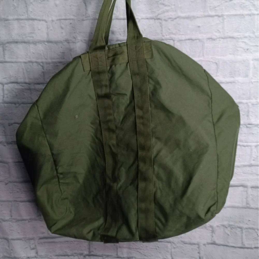 Vintage US Military Flyer Kit Bag OD Green Canvas Duffel Heavy Duty Carry  s12